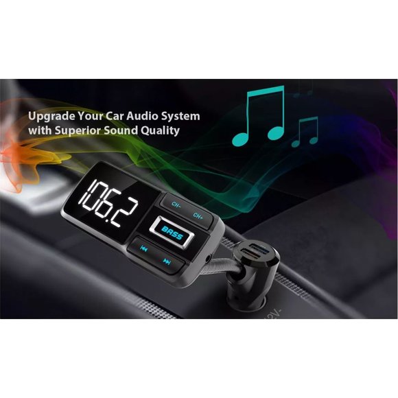 Universal Bluetooth FM Transmitter handsfree car kit with bass booster - Picture 3 of 3